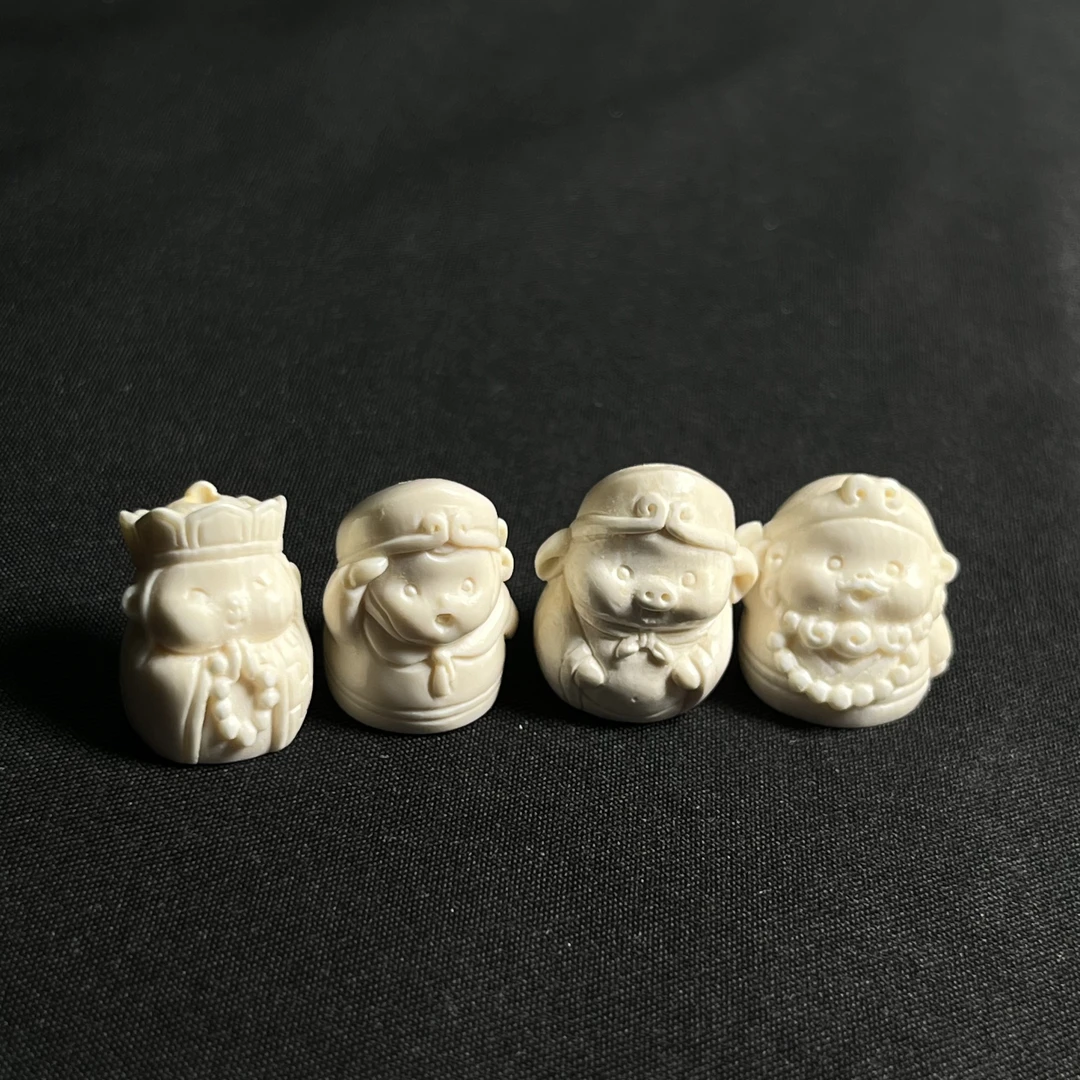 PB016师徒四人 只做天然猛犸牙 约高度17*宽度12*厚度12mm