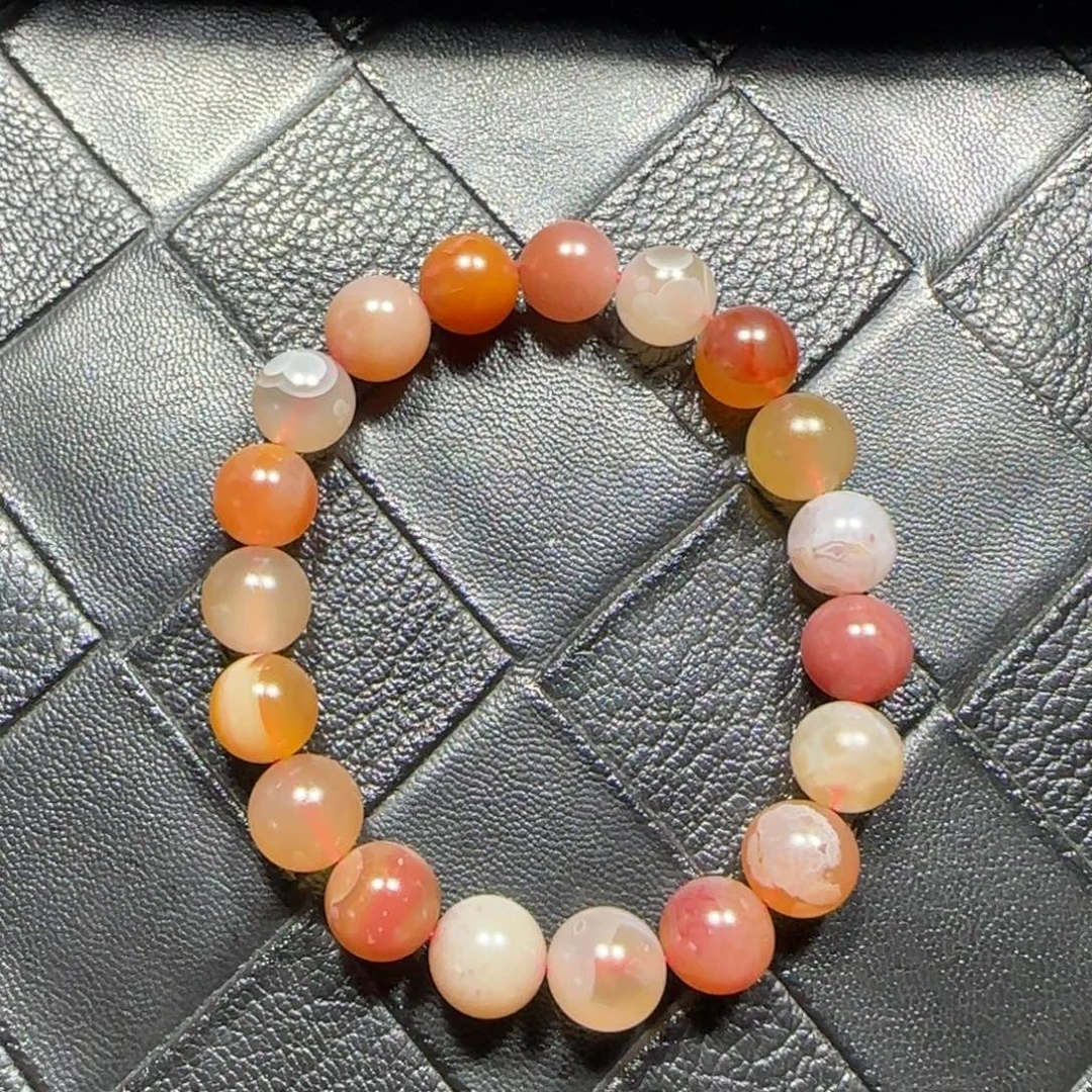 用***3南红玛瑙未镶嵌手串10mm➕