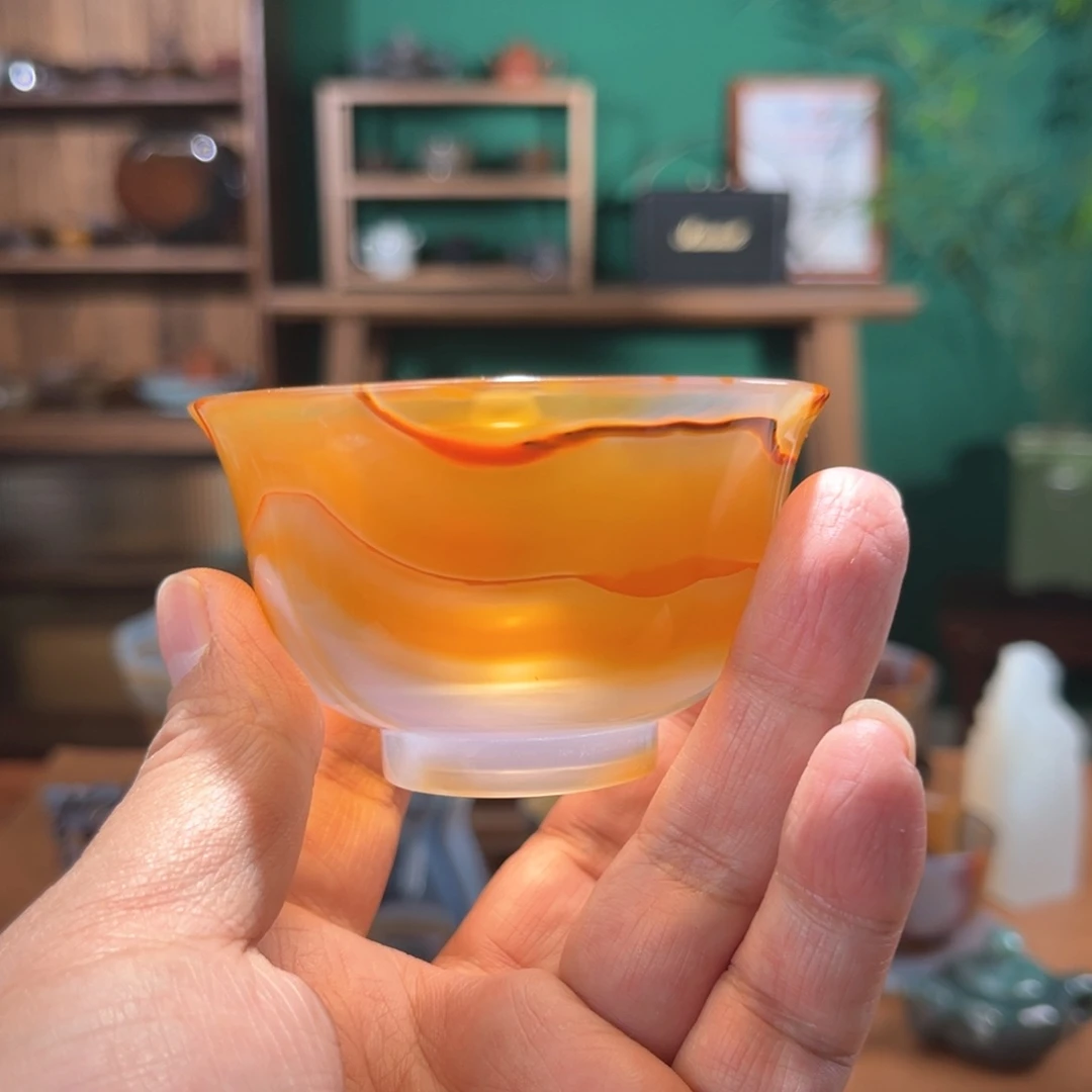 玛瑙/玉髓茶器未镶嵌尖*