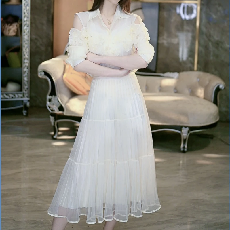 SEJI/瑟纪3-7【星辰大海】法式重工气质时尚百搭纱裙