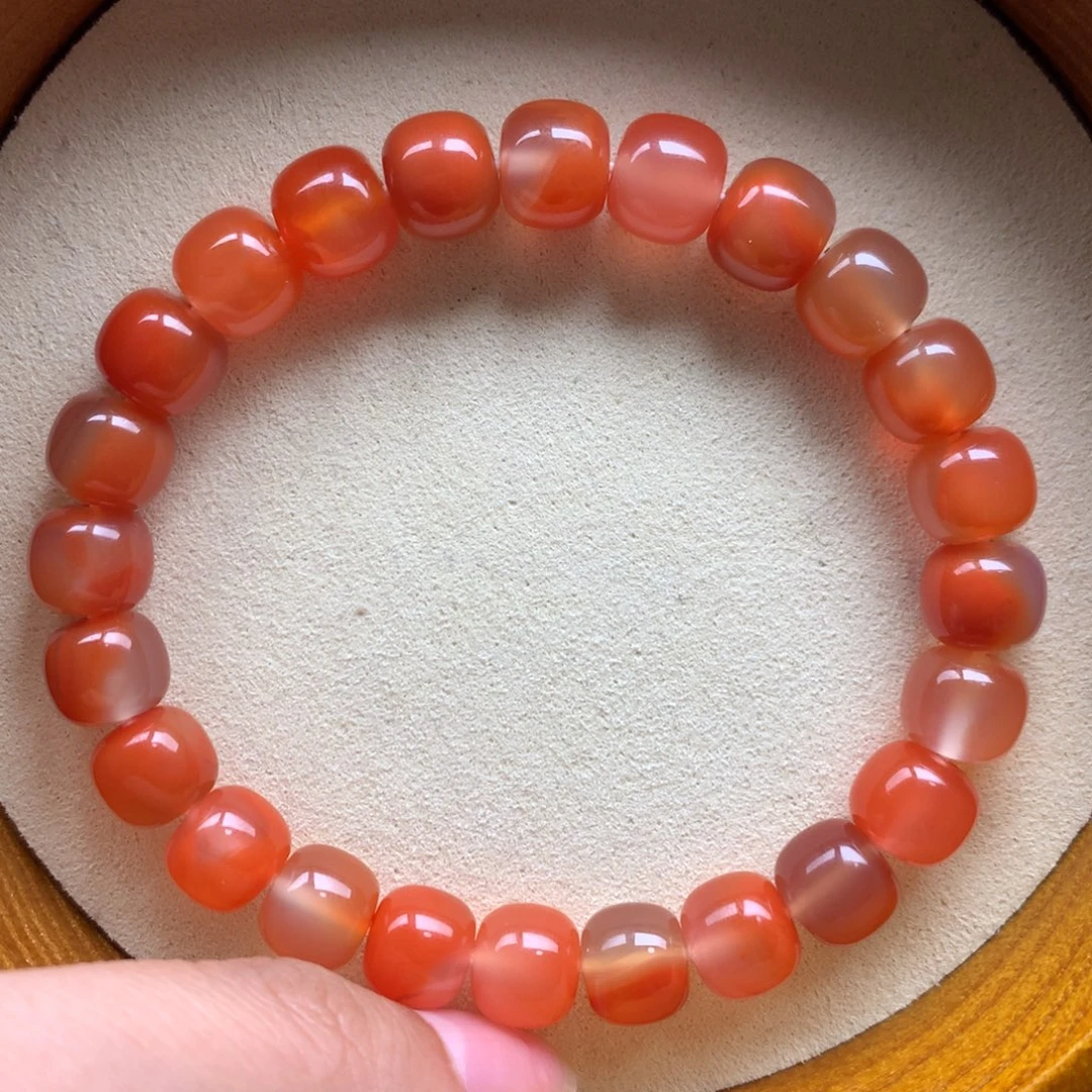 南红玛瑙未镶嵌保山天然原矿南红8mm+老型干掌冰飘