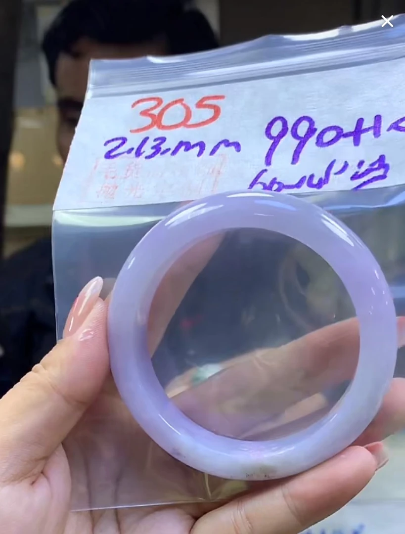 定制翡翠未镶嵌毛货305手镯60沙+990元+拍一发一