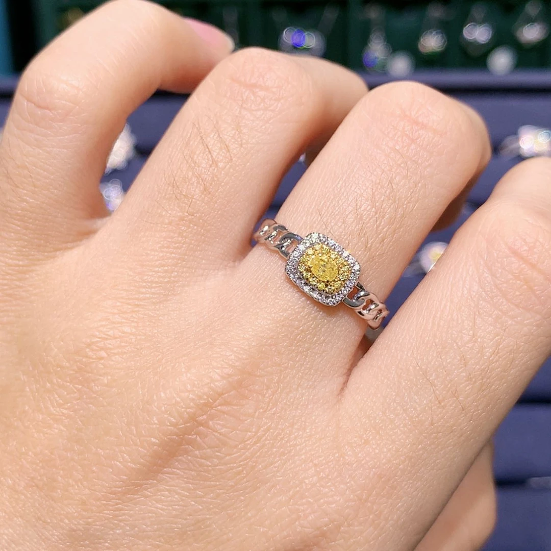 【闪购商品】钻石戒托18K金镶嵌戒指