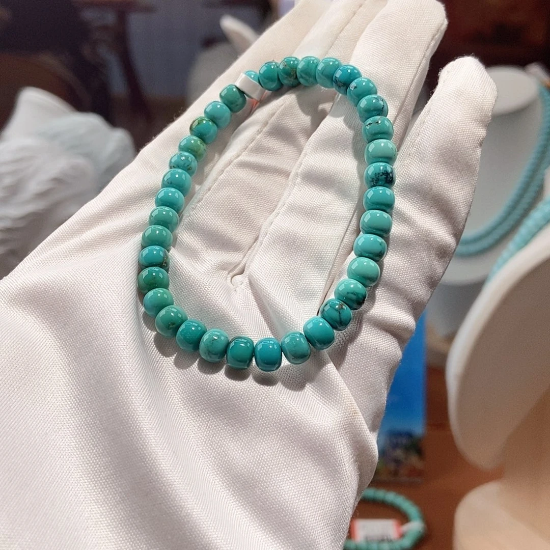 绿松石未镶嵌老型单圈卡6+