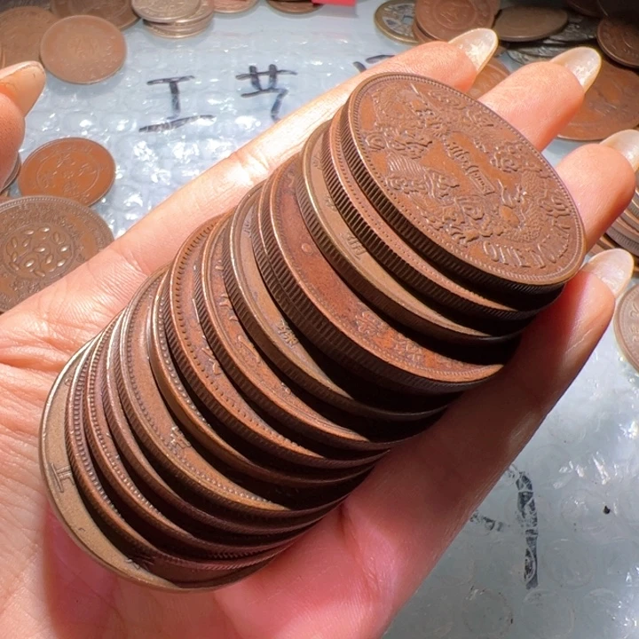 W***n十四枚铜币工艺品摆件