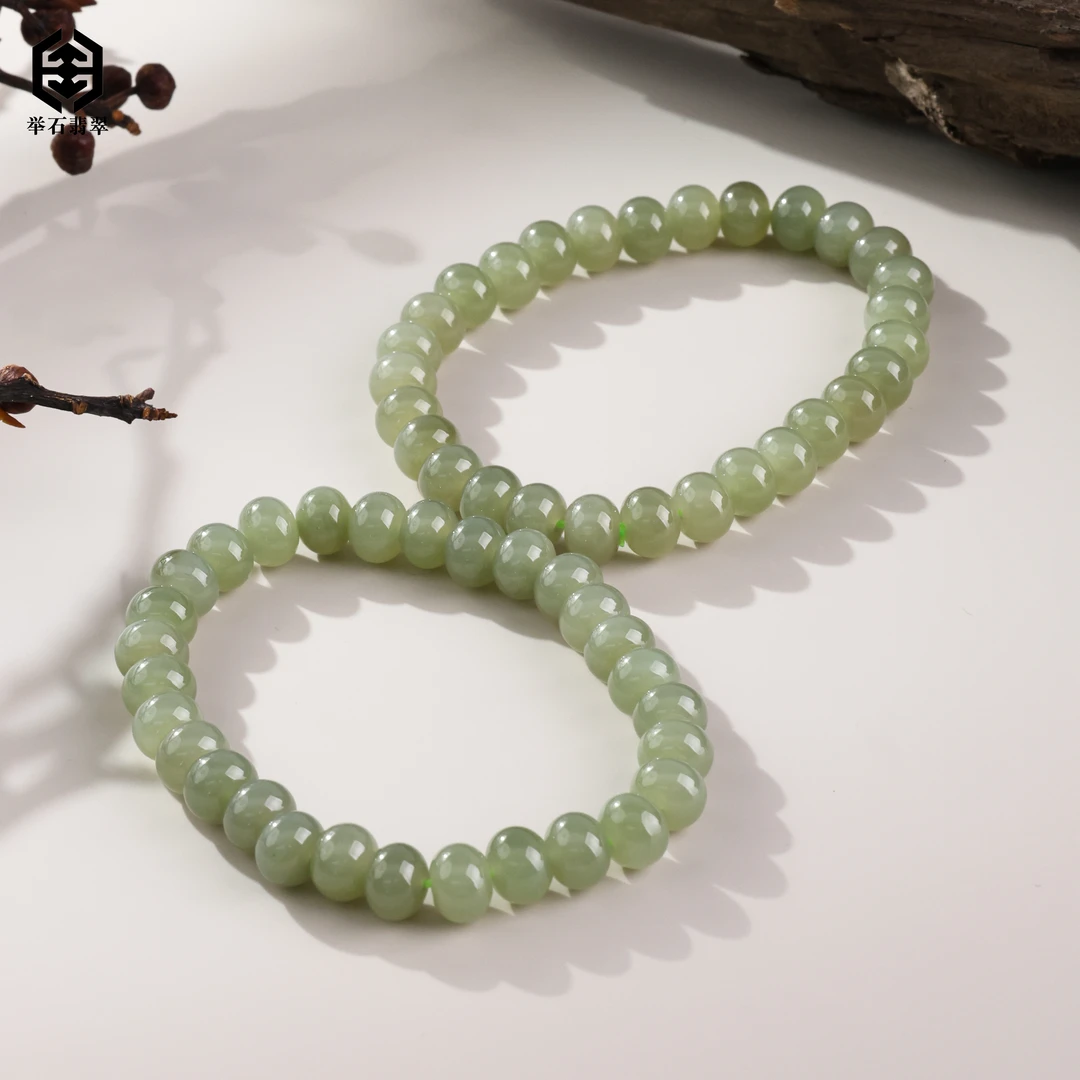 【举石臻品】TH0703-1000-081和田玉手串（一件/多样性发/约7mm+）v
