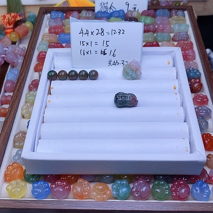 摘***月玛瑙/玉髓车挂合金