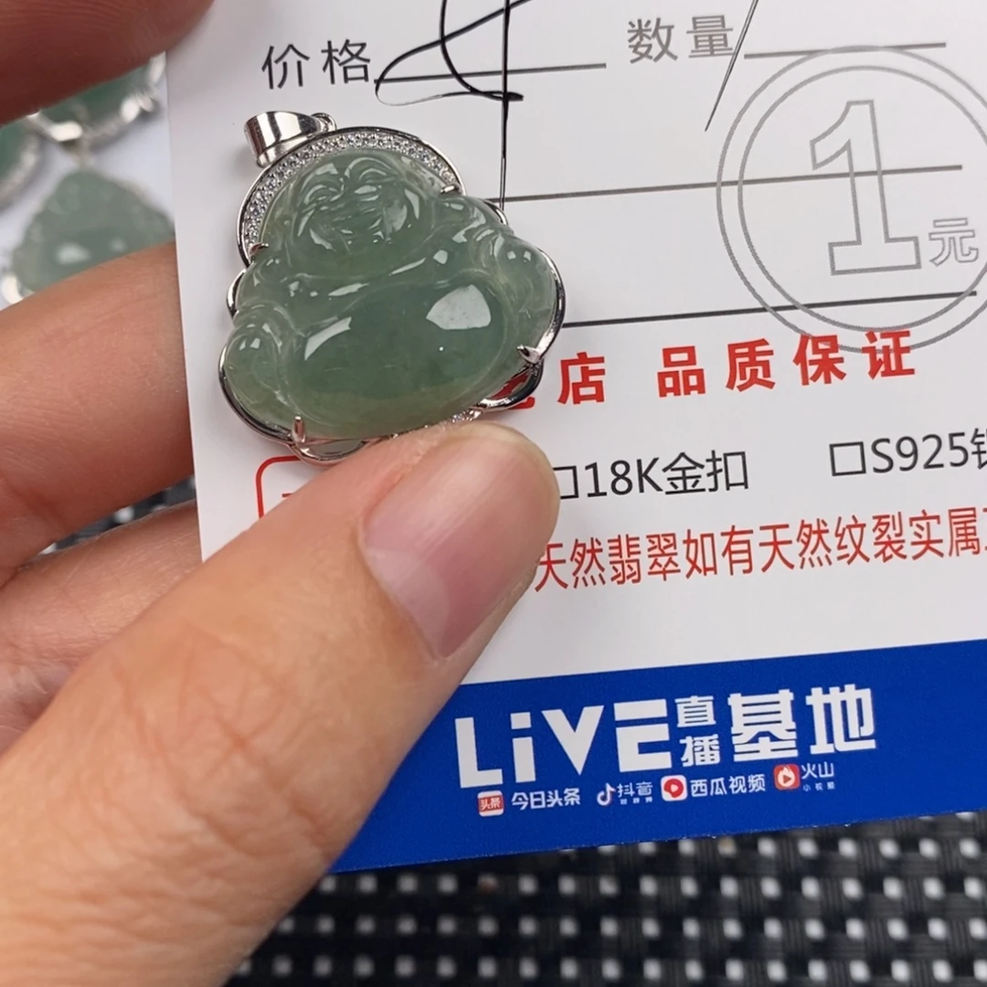 翡翠银S925镶嵌颈饰