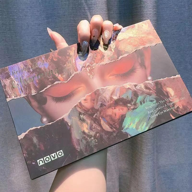 novo爆款40色眼影盘化妆师专用哑光珠光大地色马卡龙多色万能大盘