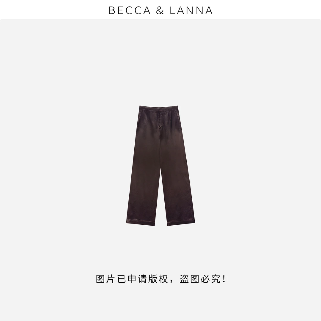 D0097 女士夏季休闲百搭松弛垂感醋纤直筒拖地裤 女装Y38
