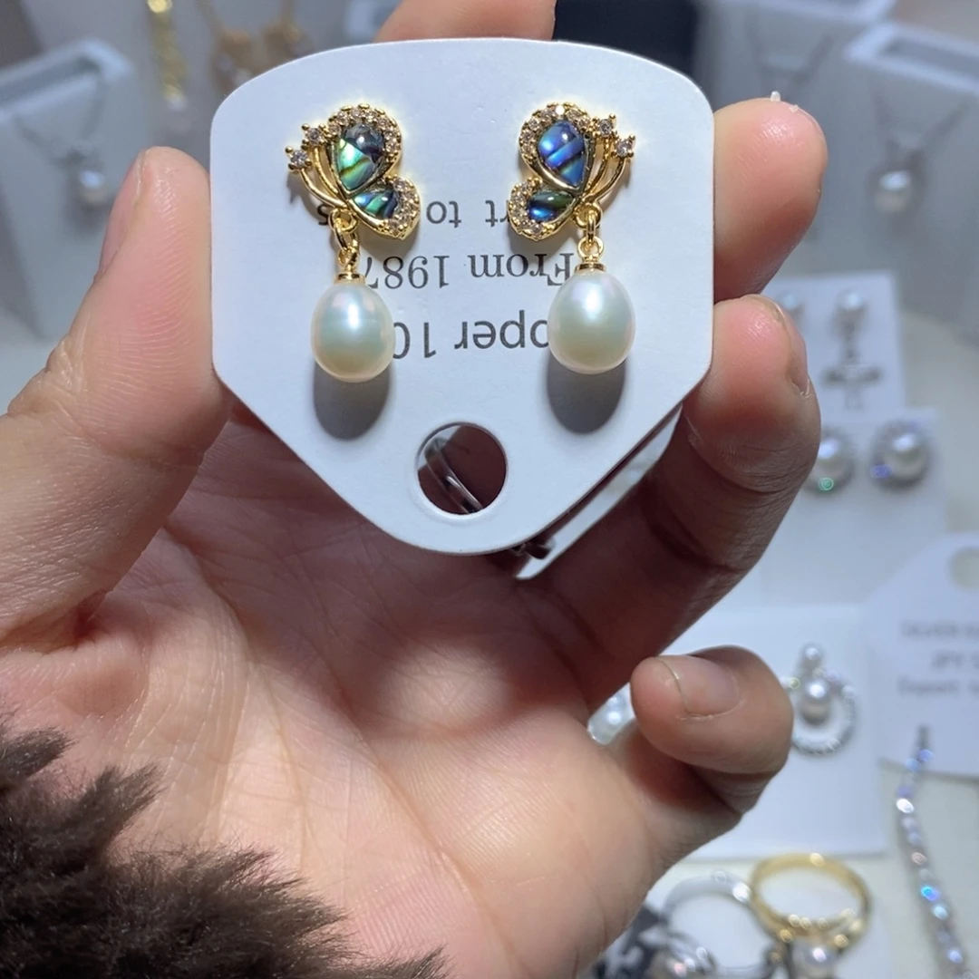 未镶嵌耳坠淡水珍珠