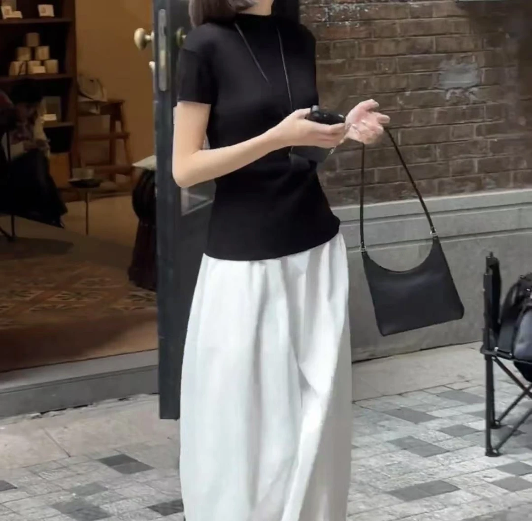新款时尚气质百搭显瘦上衣宽松半身裙女装