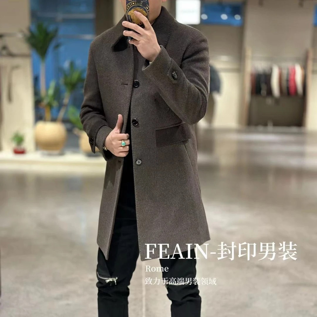 【羊毛羽绒】高端定制男士羊毛羊驼混纺羽绒服823-2