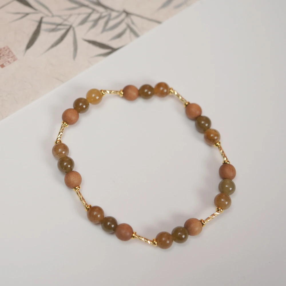 一眼欢喜| 老山檀单圈配且末糖和田玉