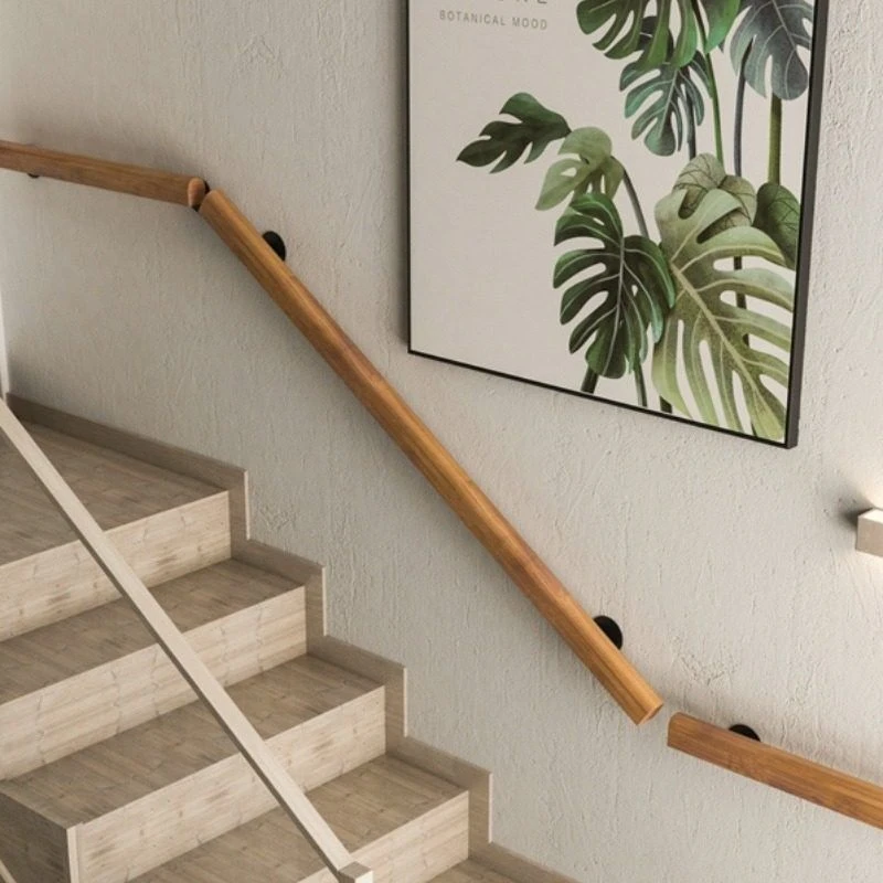 欧式实木楼梯扶手靠墙儿童木扶手老人防滑别墅幼儿园走廊通道栏