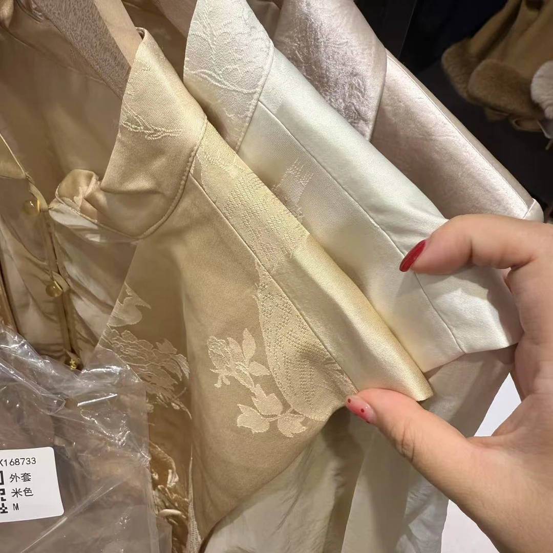2025新款国风上衣洋气女提花白色
