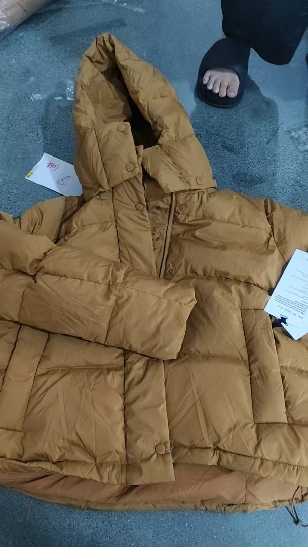 几个格子不分姜黄色女装时尚冬季超保暖R服
