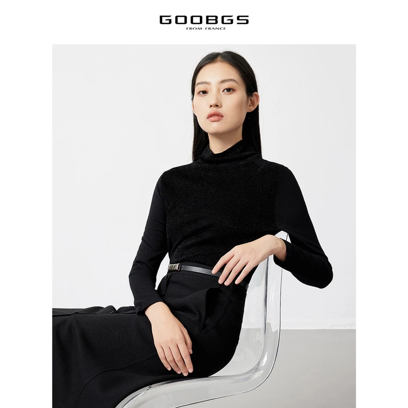 【强哥专属】谷邦GOOBGS 绵羊毛驼色半高领套头毛衫 G2471247