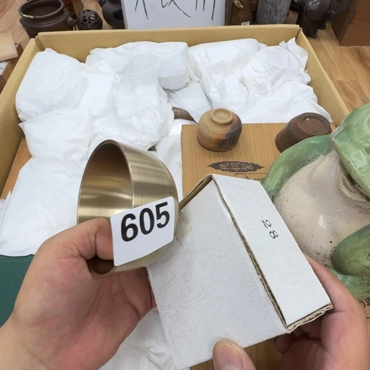 瓷片渔*工艺品摆件瓷器摆件正能量