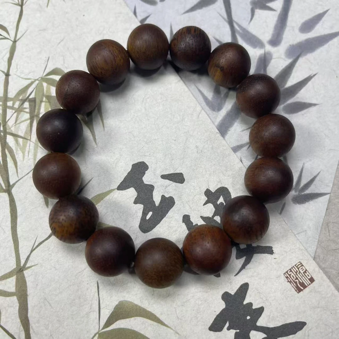 增香沉香木【墨染文玩】 单圈手串  多样性发其一 C046