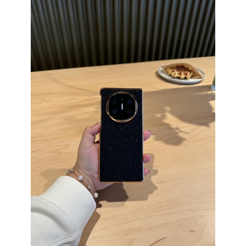 适用于华为Matex6/Matex5电镀闪星星折叠手机壳 闪星单后壳