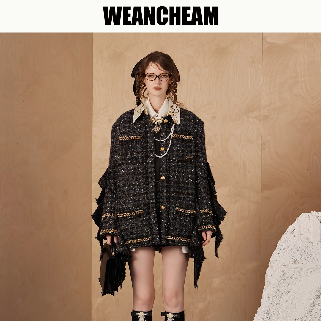 WEANCHEAM未未姆【香菜同款】秋冬女装复古小香风西装外套W16QDT020