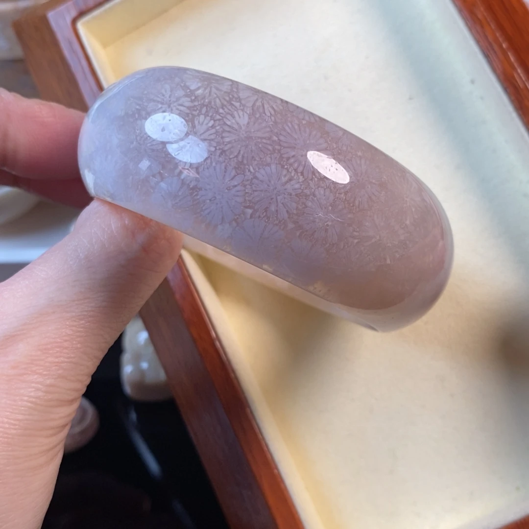 硅化珊瑚（珊瑚玉）未镶嵌手镯55.7口福利800