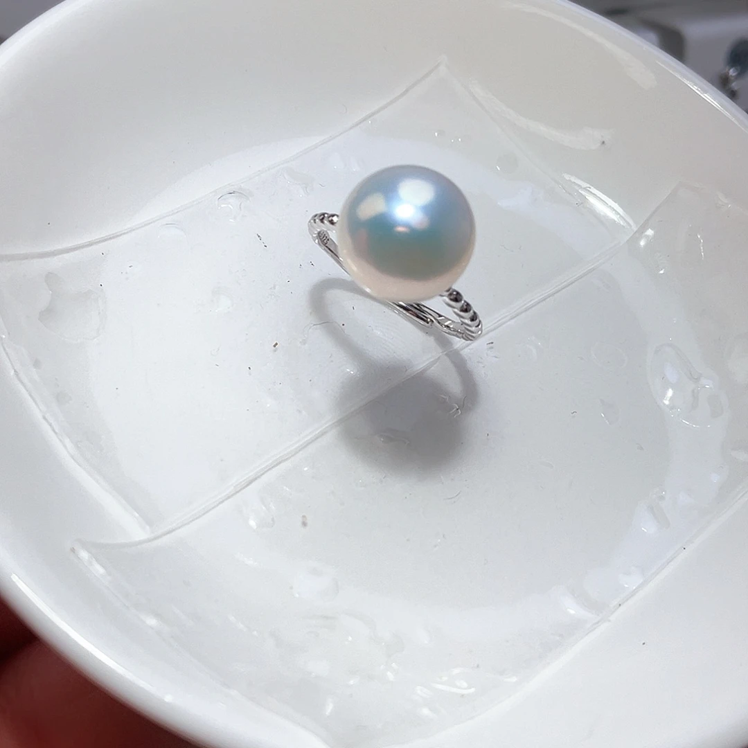淡水珍珠戒指银S925镶嵌