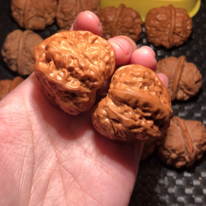 心***虎文玩核桃把件三角蛙