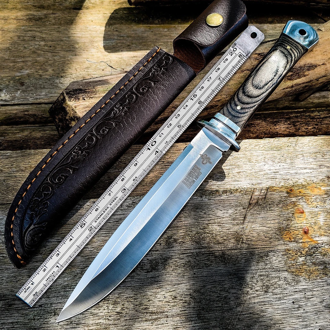 户外高硬度锻打多功能刀水果刀卖肉家用商用登山赶海露营手把肉刀