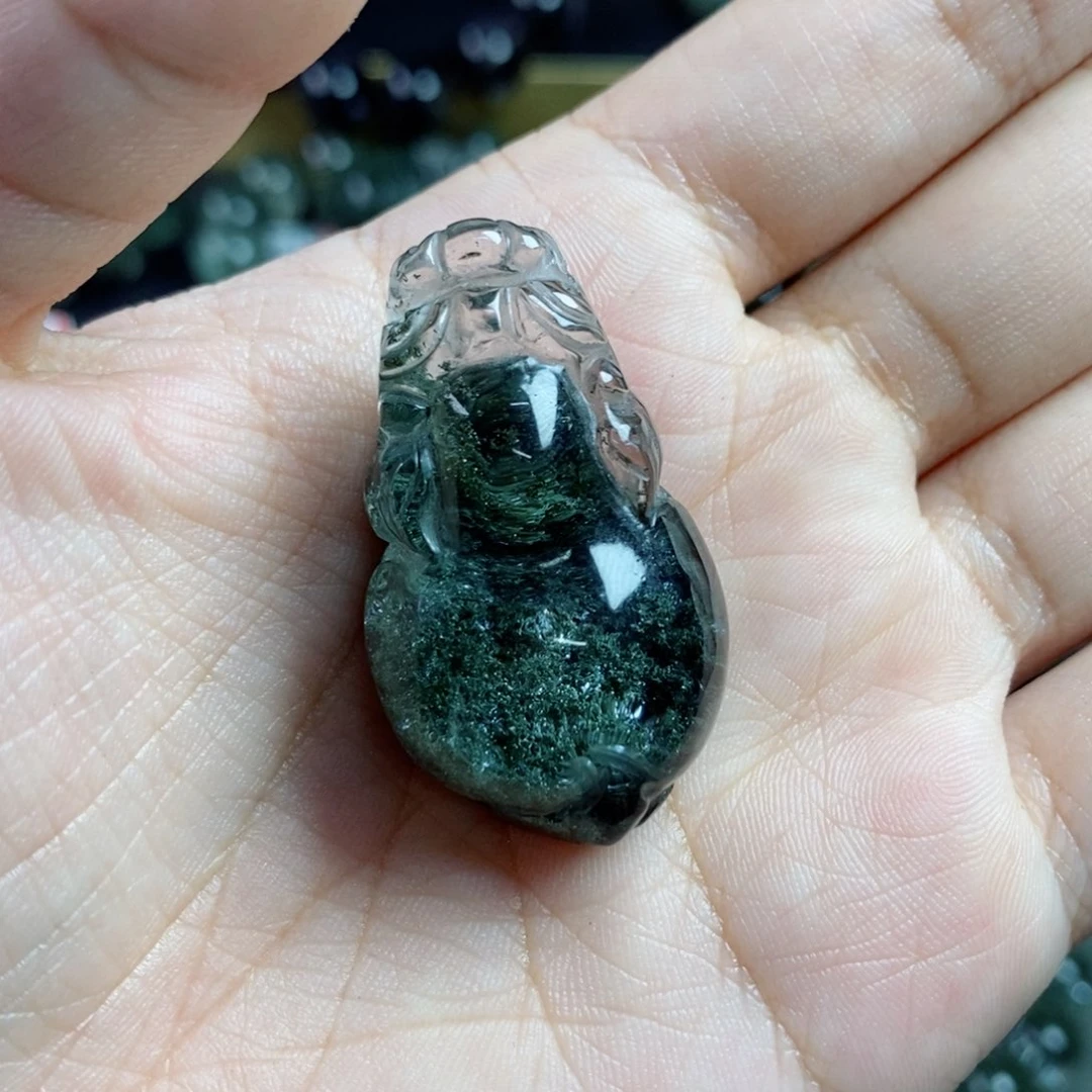 水晶吊坠未镶嵌凤***爷绿幽灵貔貅直发1888