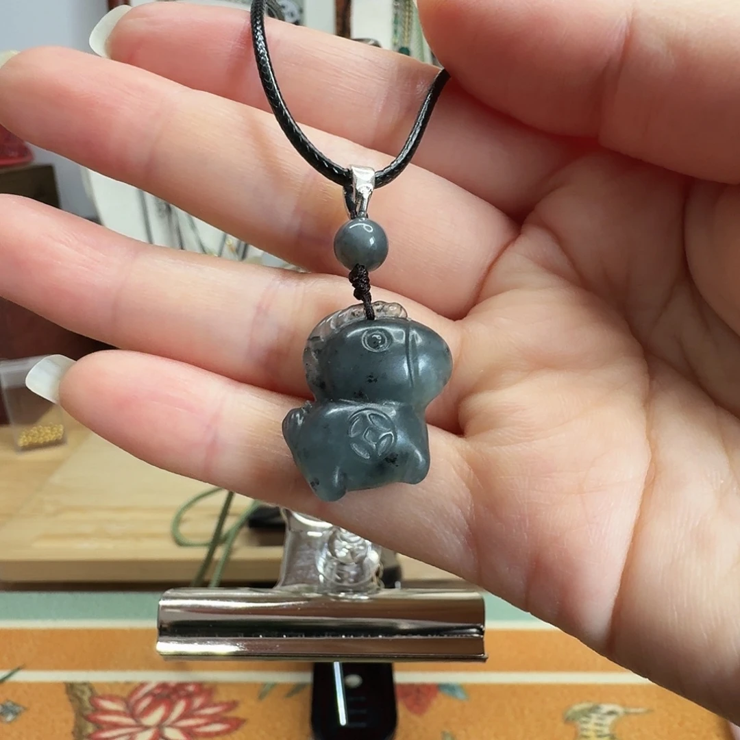 蛇纹石玉合金颈饰