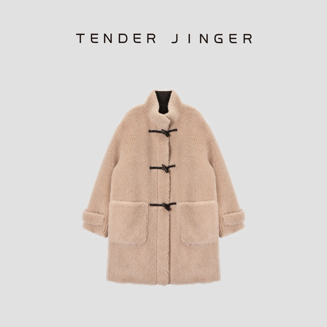 Tender Jinger｜线下专供 泰迪牛角扣立领大衣外套T54MDD50166
