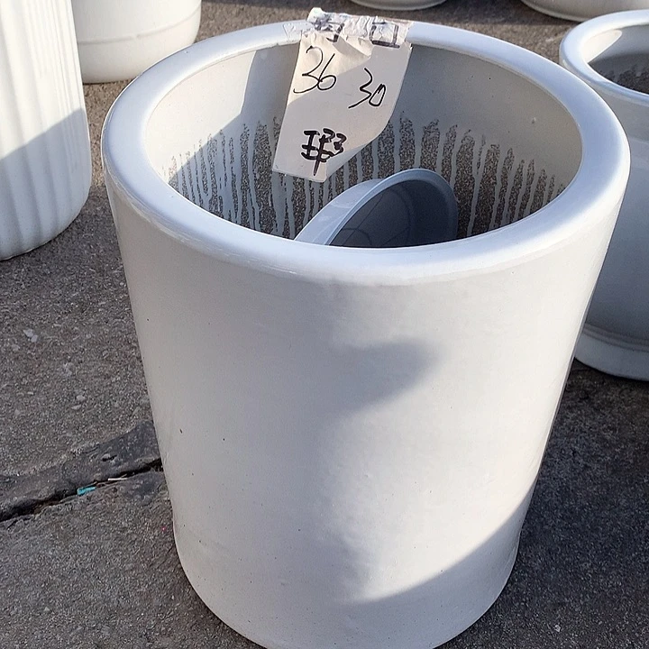 花盆陶瓷的制作圆筒大号