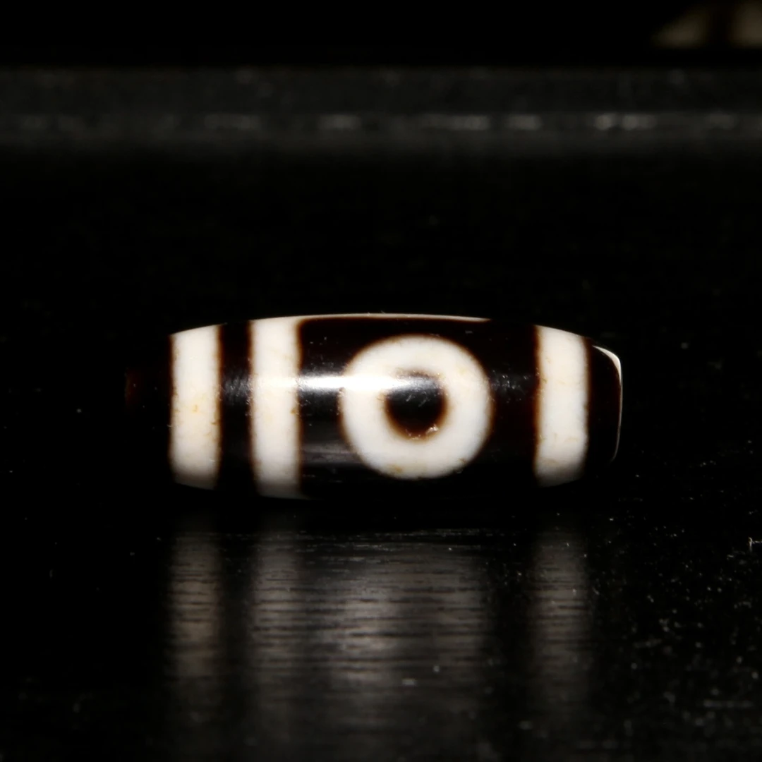 行运任晓攀早期亲工折线二眼天珠纯手工29.3*11台珠台湾天珠赛纯