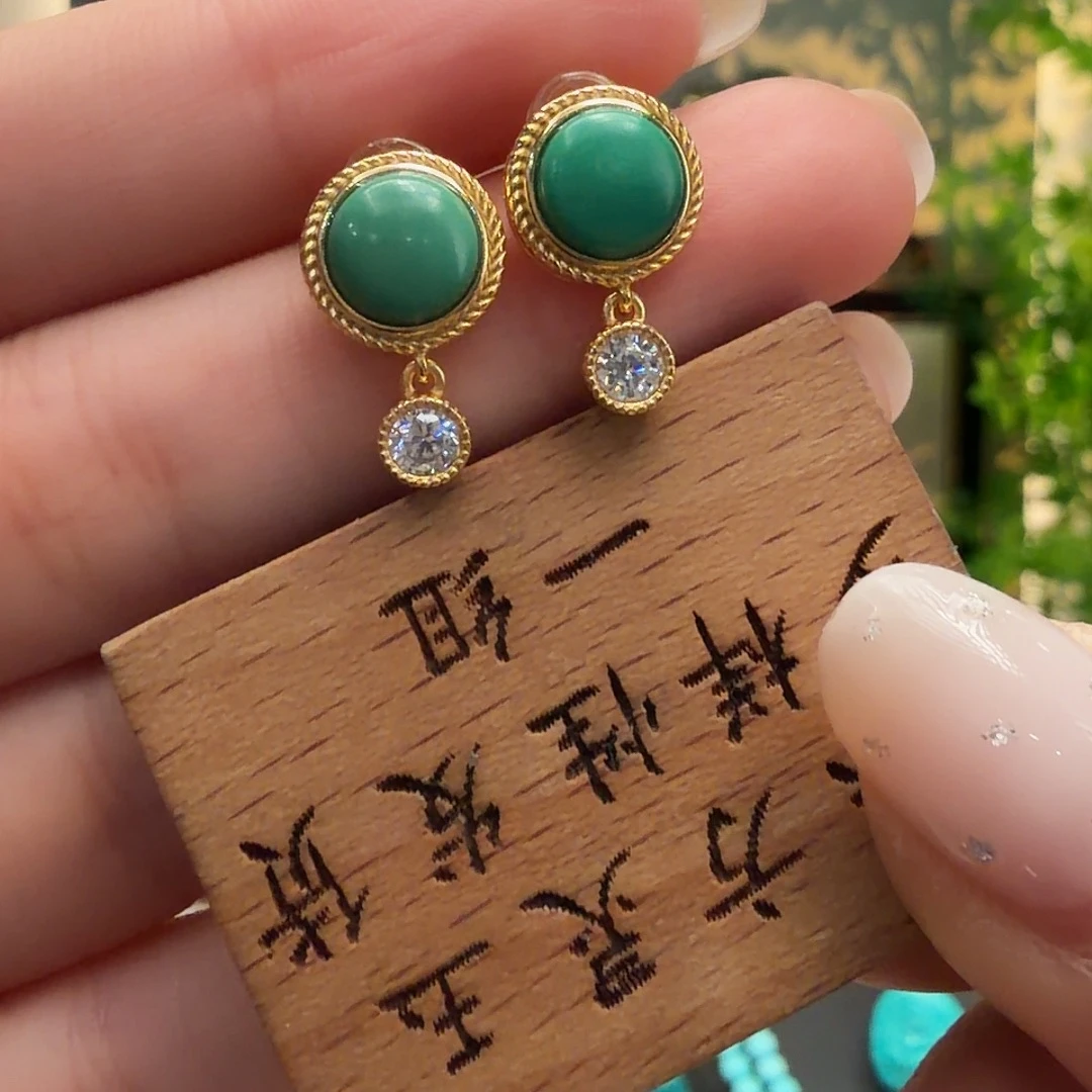 绿松石银S925镶嵌颈饰