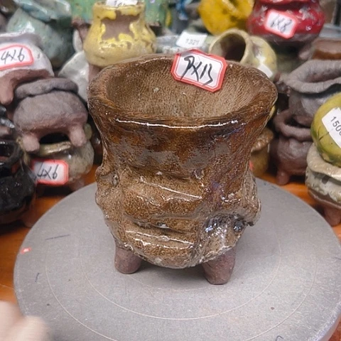粗陶花盆手工花盆