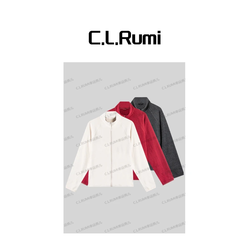 【Rumi精选】”熔岩”秋冬百搭宽松速暖双面立领穿即暖外套7187wt