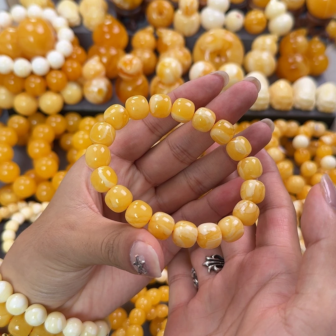 蜜蜡未镶嵌珠宝奇石同料12mm