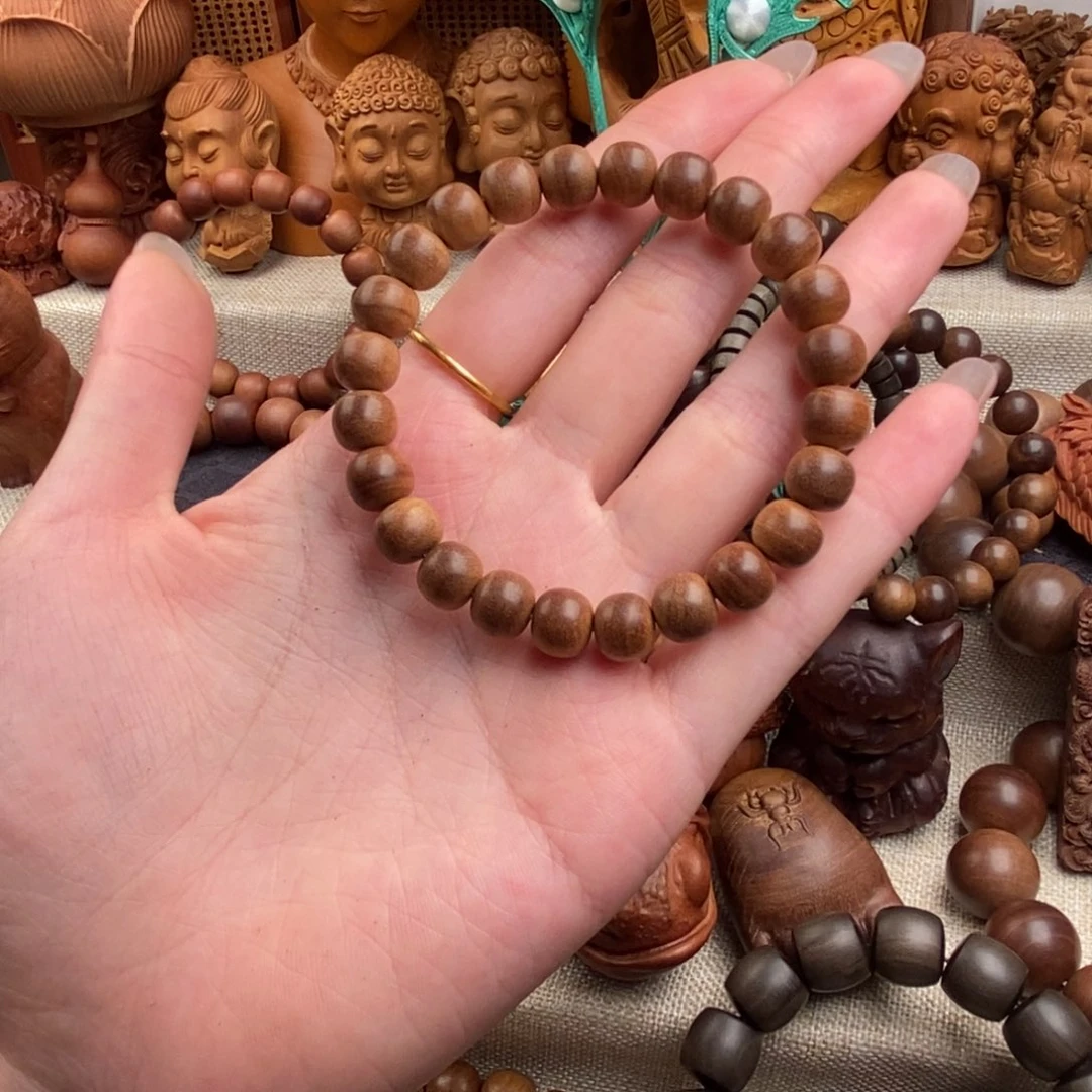 檀香木手串/手链印度迈索尔，老山檀香，奶香0809