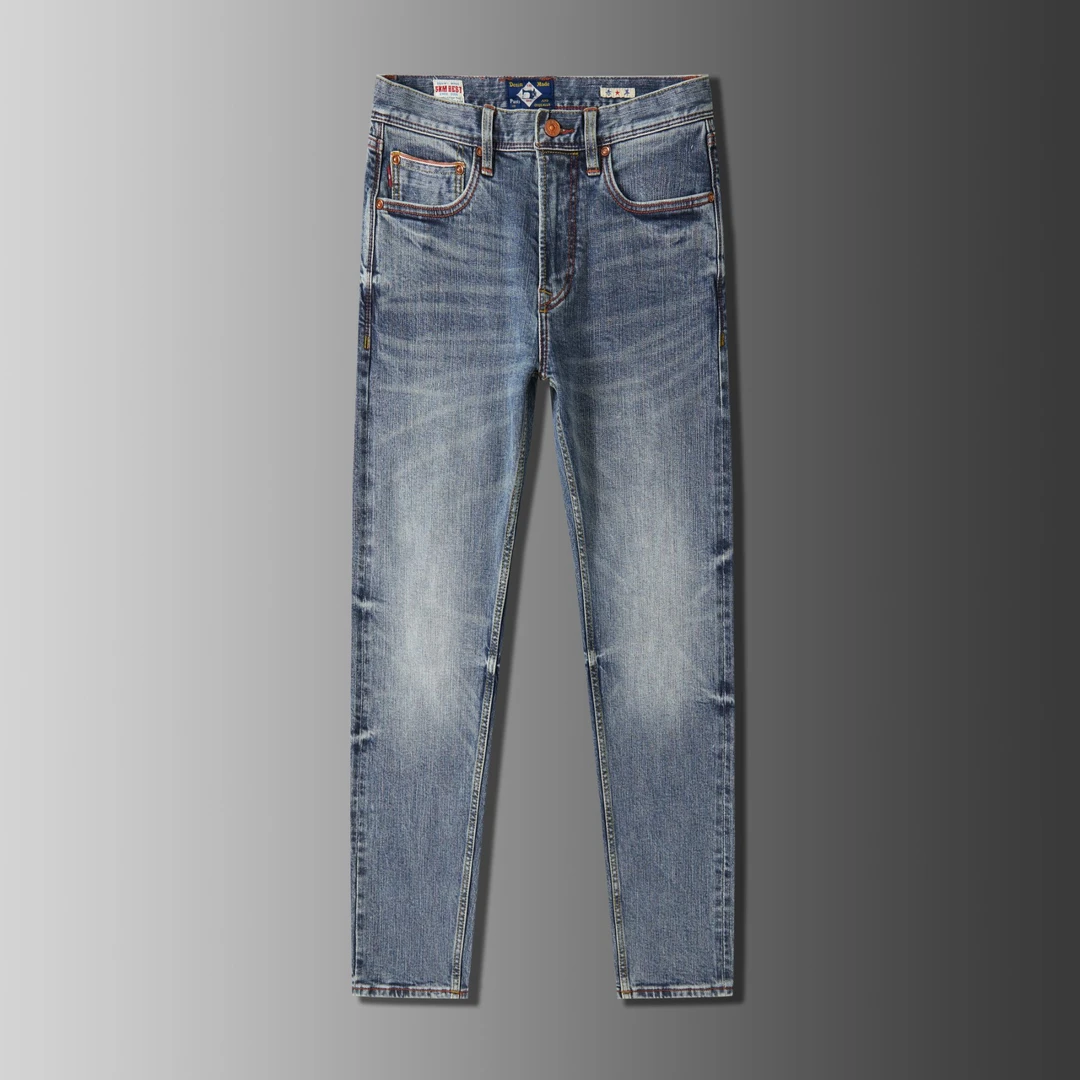 【全新一代天青灰】13盎司赤耳丹寜四季款高奢百搭修身直筒男士牛仔