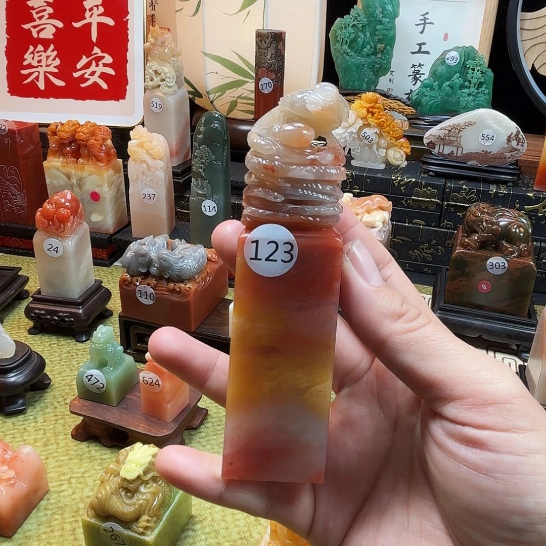 印石寿山石喜鹊印章8