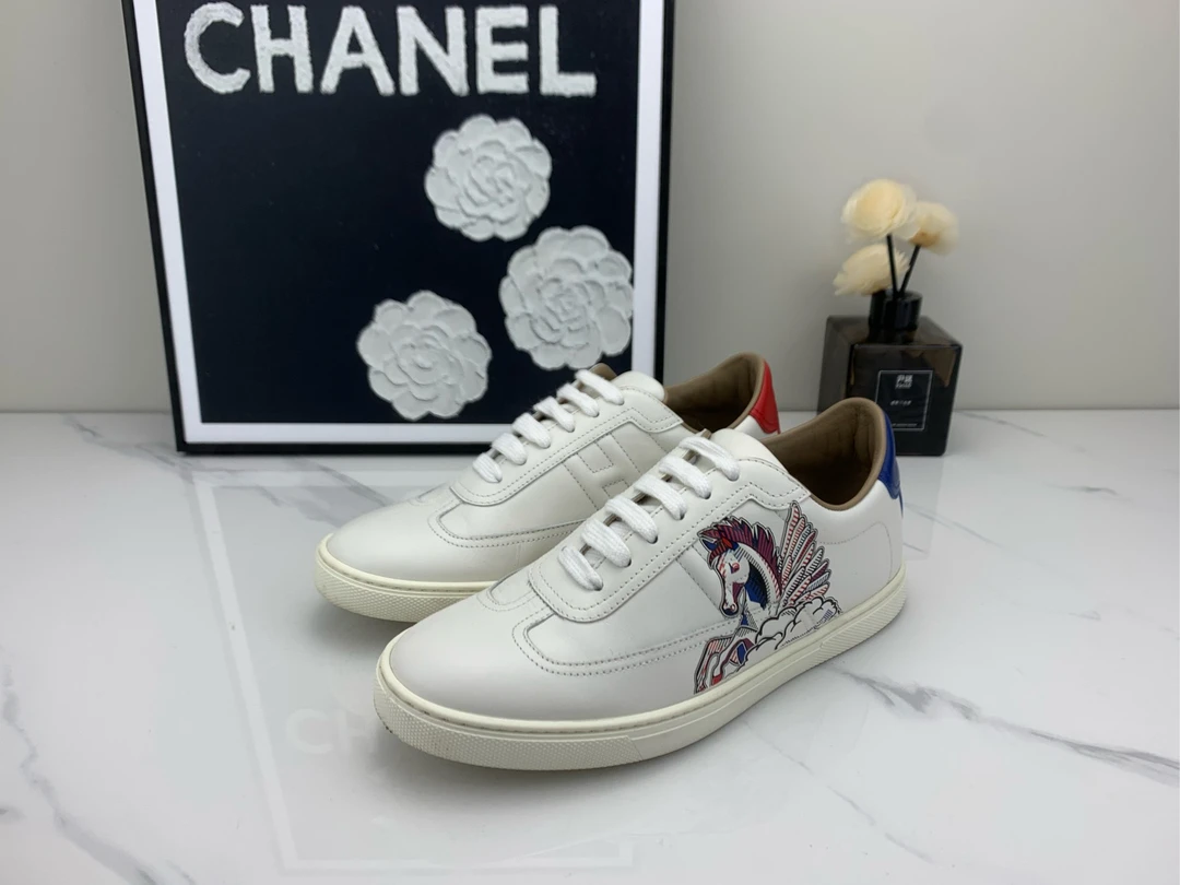 99新 Hermes/爱马仕 Hermes 爱马仕 红蓝飞马限定鞋 36码/jm00109