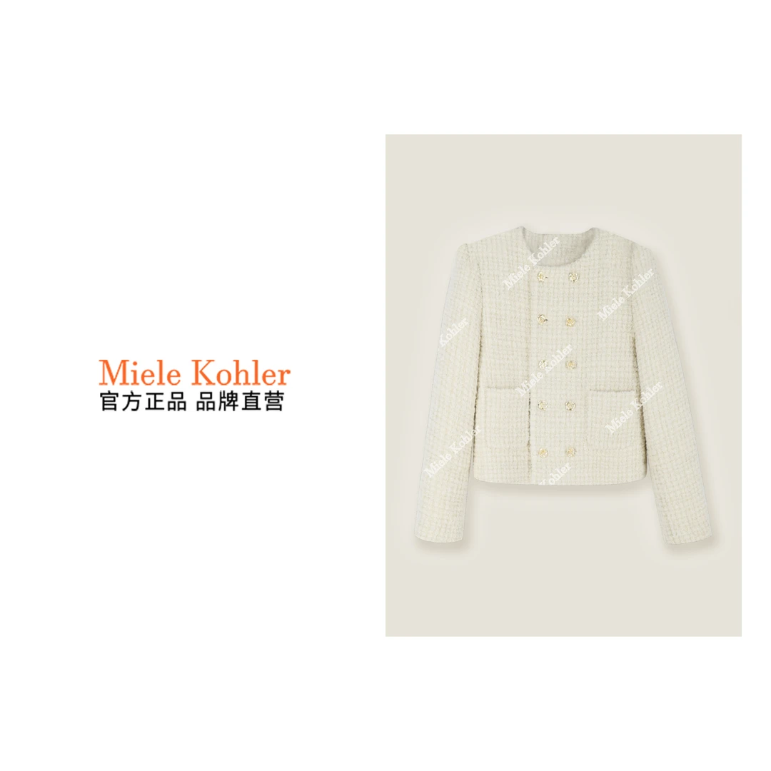 【浪漫金玫瑰】90白鹅绒休闲羊毛保暖羽绒服MKOMB52123