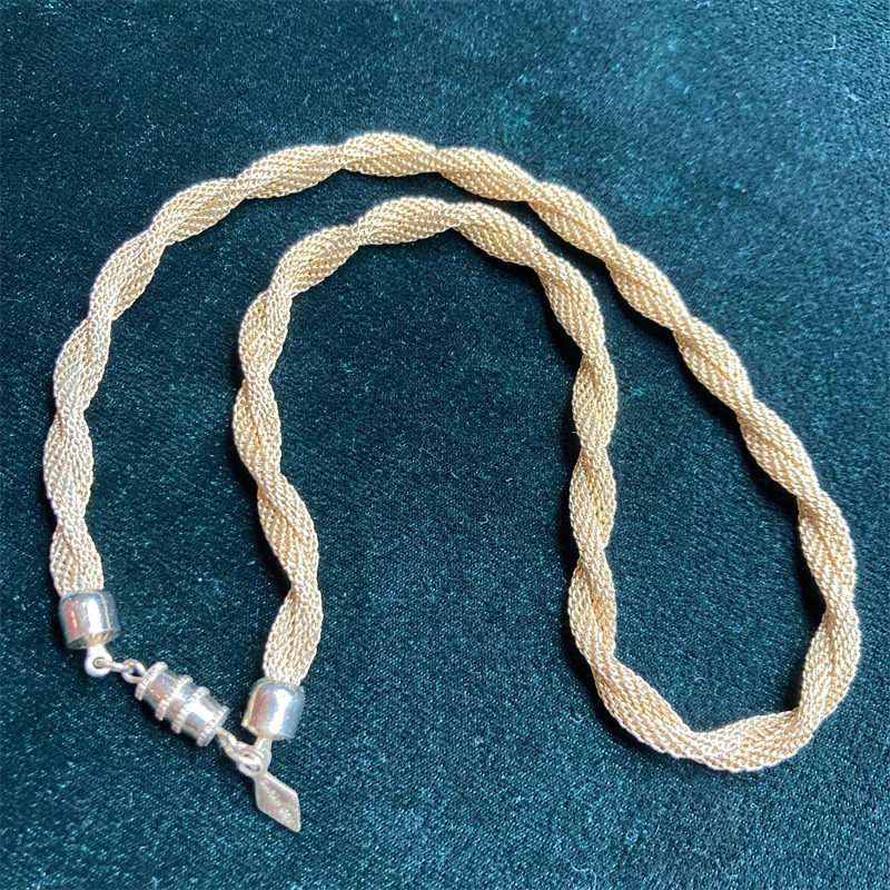 合金项链 sarahcov金色麻花编织项链1-2【2070109-017】