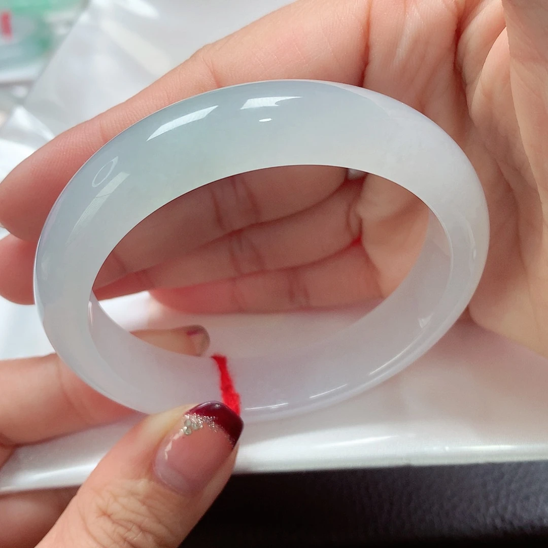 翡翠手镯银S925镶嵌天然A货翡翠