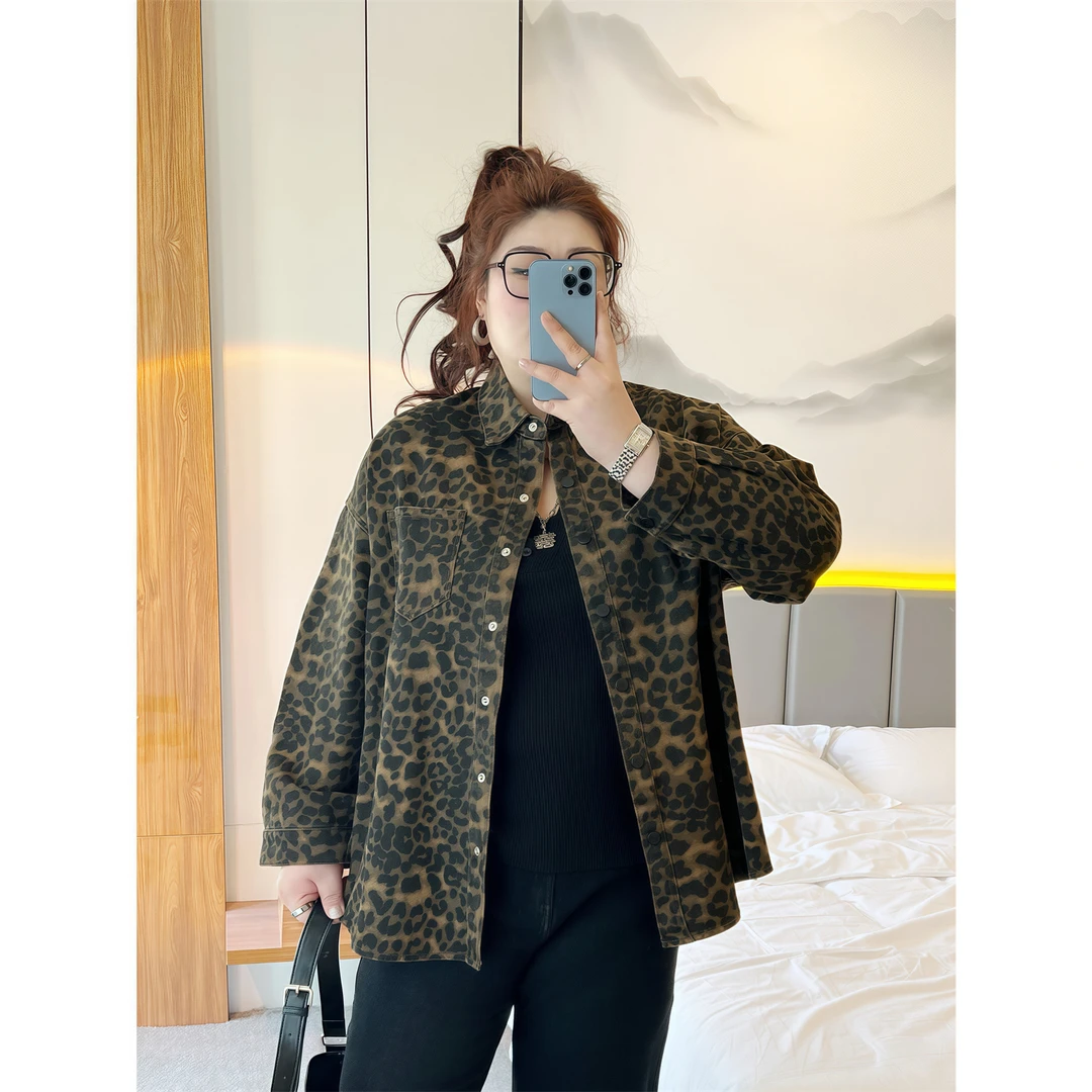 断码捡漏~梨泰院西 / 韩系女主炸街豹纹外套13699花契200斤胖mm