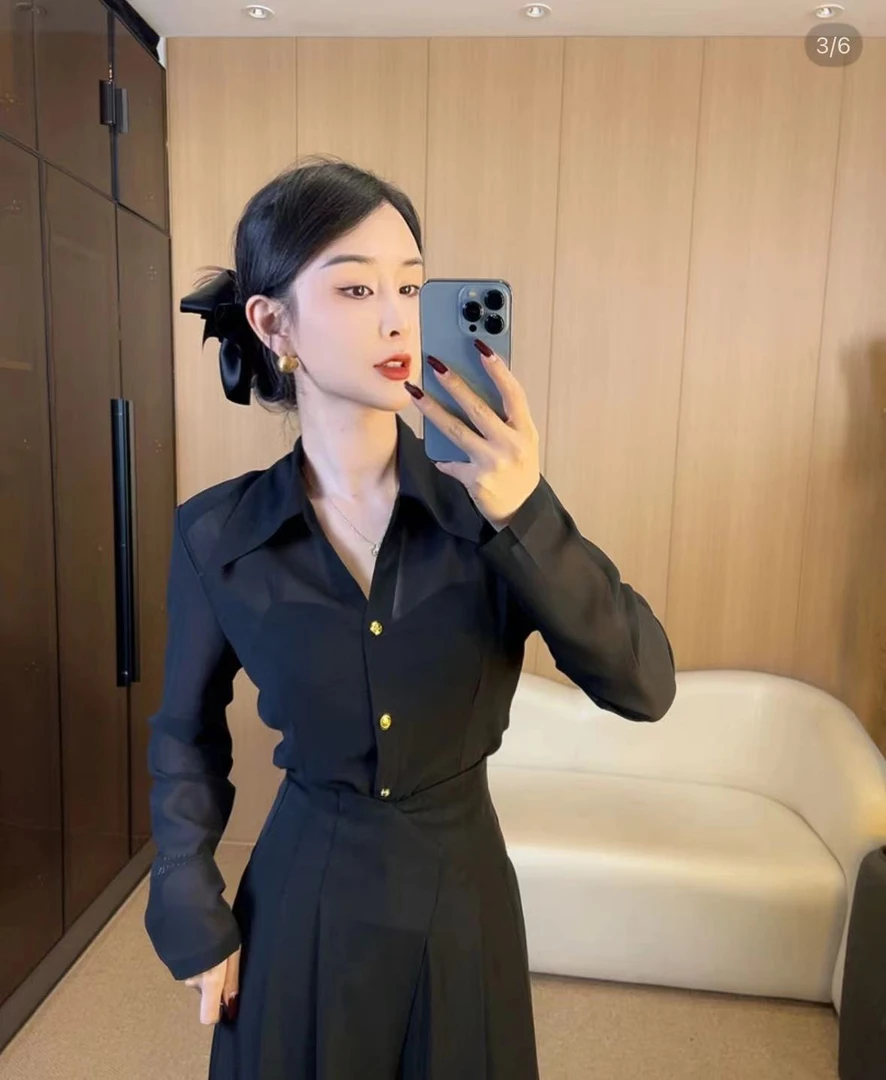 （防晒衬衣）法式小众收腰网红洋气显瘦气质百搭时尚性感气质上衣