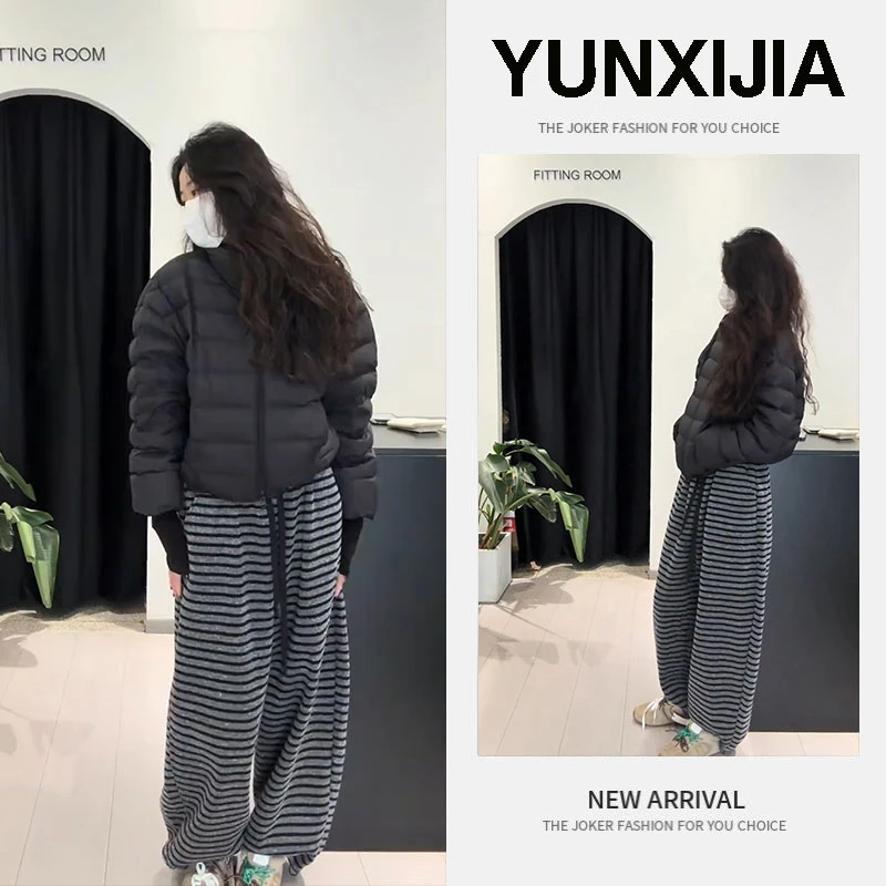 2025冬季新款时尚一整套休闲气质慵懒风短款棉服裤子两件套