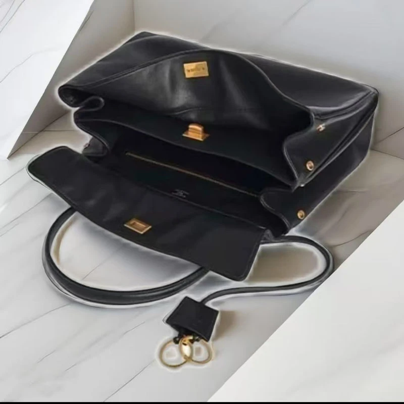 金扣中号-秋冬新款轻奢复古手提包经典腋下包百搭斜跨包5027